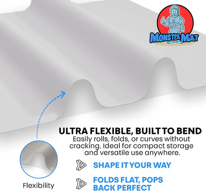 Extra Large Silicone Craft Mat 48x24 Inch – Heat Resistant Table Protector, Non-Slip Surface for Painting, DIY, Clay, Bakin, Easy Clean, Rolls Up – Use as Floor or Cutting Mat by MonsterMat