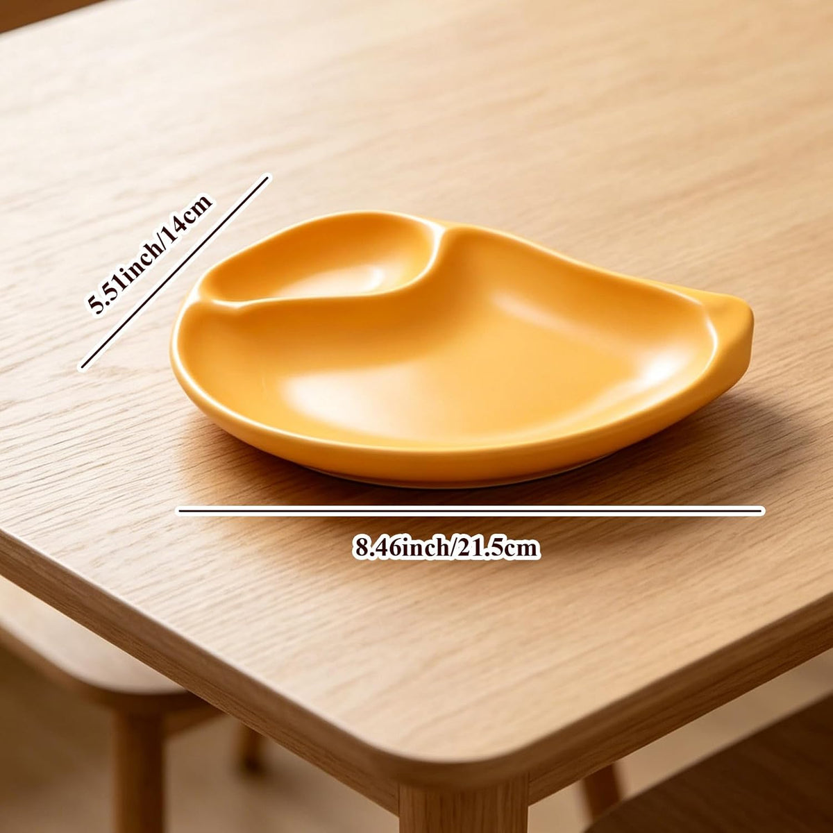 4 Pcs Split Party Platter Chips and Dip Serving Dish (5.9"x5.9") Serving Trays for Entertaining with Sauce Holder for Salad Dumpling (White)