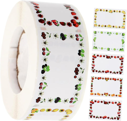 OSALADI Waterproof Self-Adhesive Date Stickers for Food Containers 500 Sheets Removable Label Stickers Oil-Resistant for Pantry Organization and Bottles
