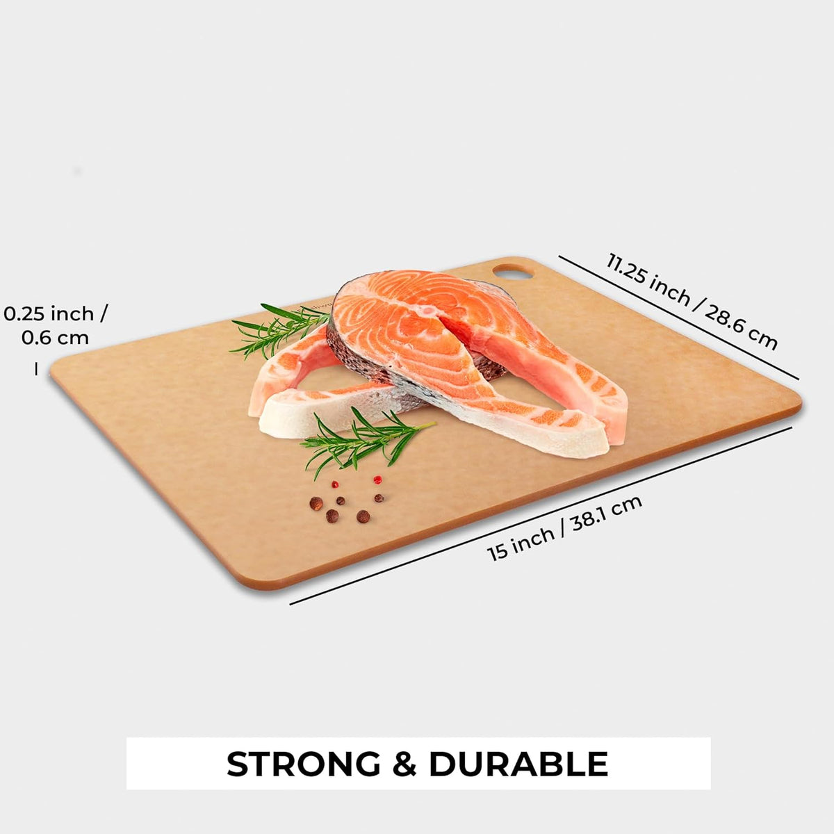 Freshware Wood Cutting Boards for Kitchen, Juice Groove, Non-Slip Silicone Feet, Dishwasher Safe, Medium 12" x 9" and Large, 15" x 11.25", Set of 2, Natural