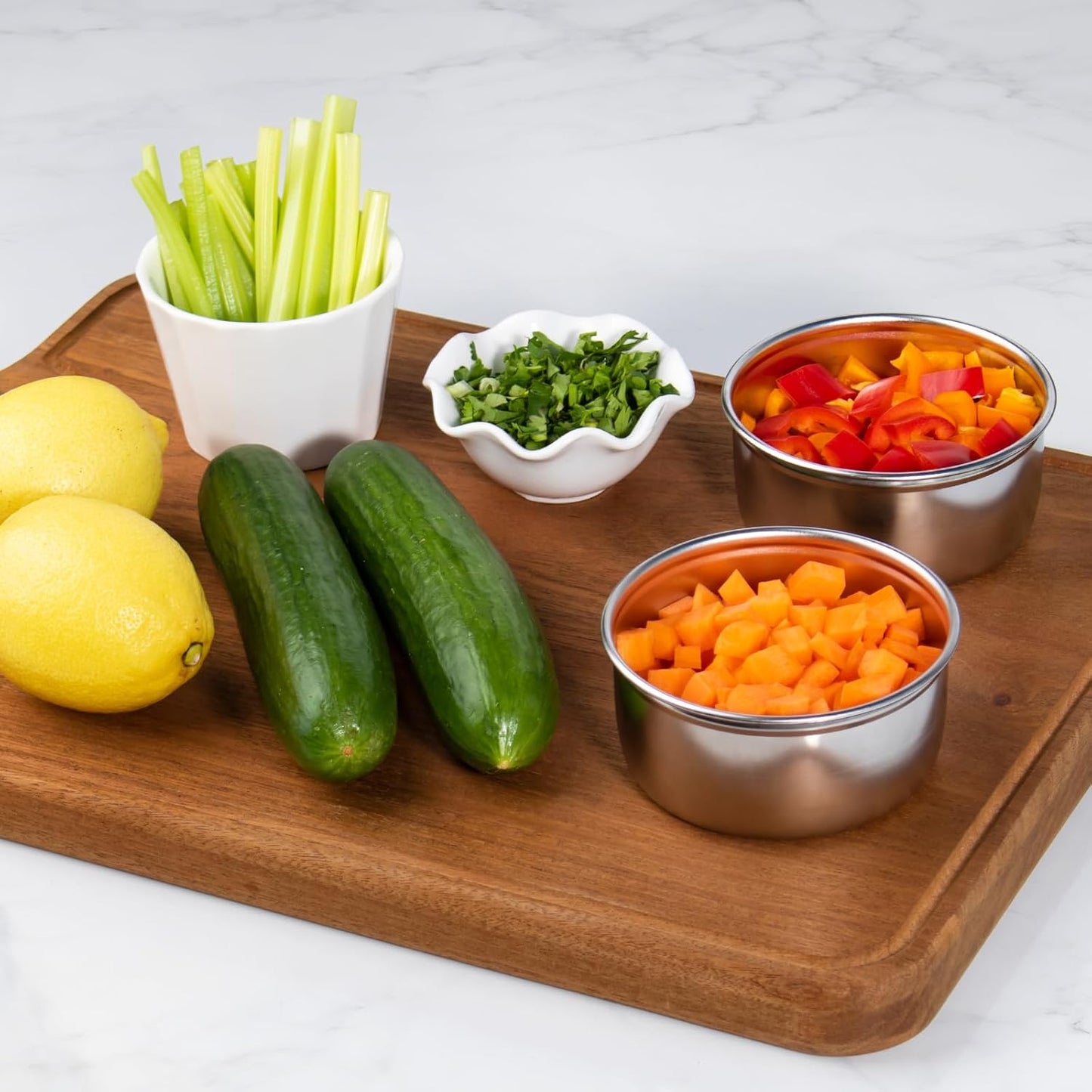 8.5 oz Stainless Steel Lidded Bowls, 4 Pack Unbreakable Small bowls with BPA-free Plastic Lids for Meal Prep, Cooking, Snacks, Leftovers