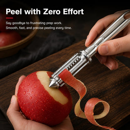 Stainless Steel Julienne Peeler, 3-in-1 Vegetable & Potato Peeler