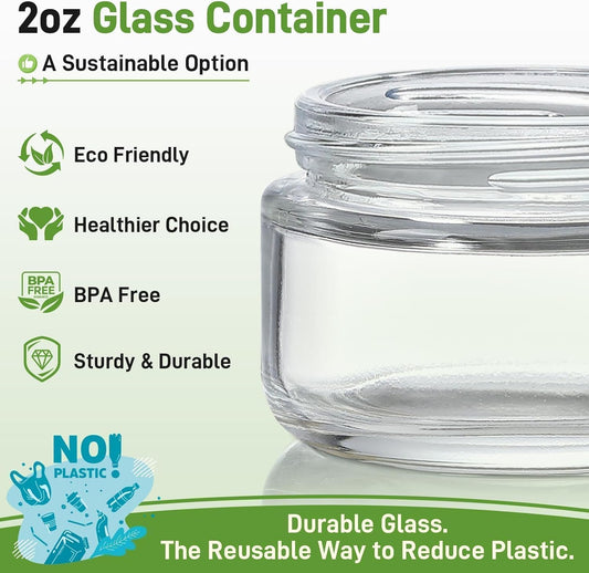 NETANY 6-pack 8oz Glass jars with Airtight Lids, Overnight Oats Containers with Lids, Wide mouth Mason Salad jars, Glass Food Storage Containers for Snacks Yogurt Spice Sugar