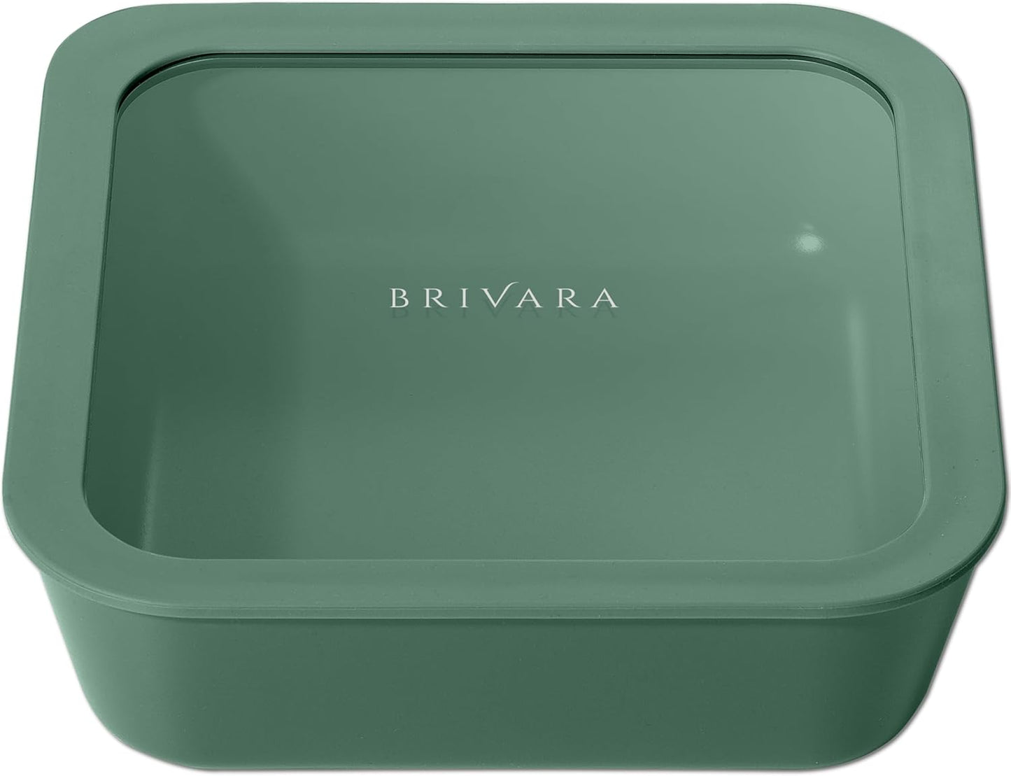 Ceramic Coated Glass Food Storage Container | No PTFE, PFOA, PFAS, and BPA | Reusable Non Toxic Meal Prep Container with Glass Lid | Easy To Store | 3 Cup Rectangle [Onyx]