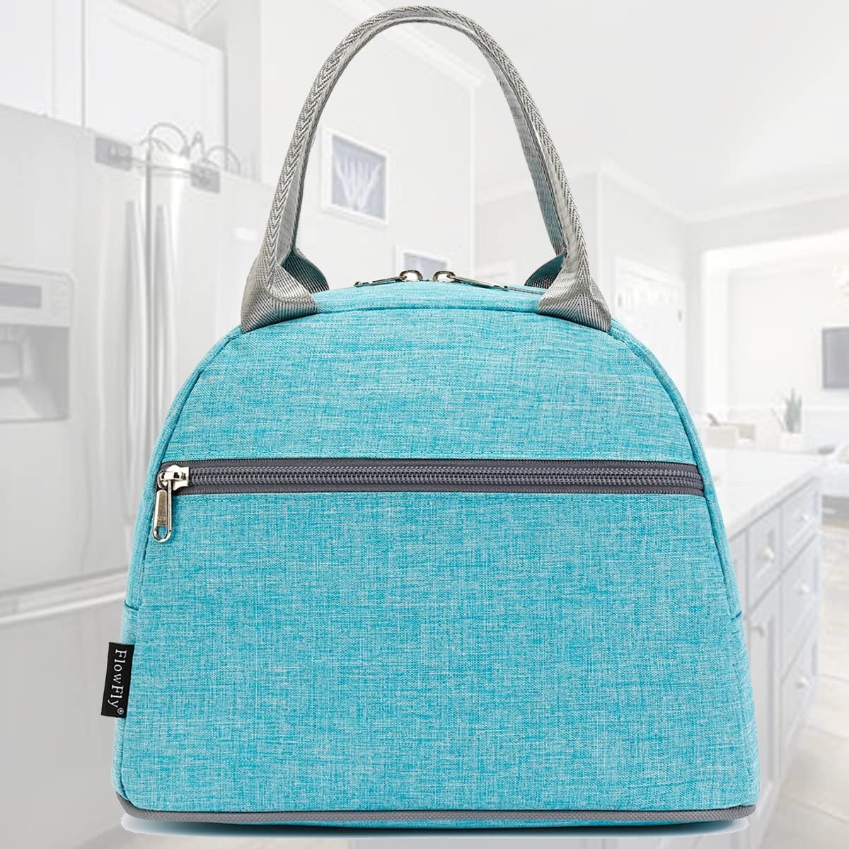 FlowFly Insulated Lunch Cooler Bag - Tote Bag Organizer for Women/Men, Black - Colors A