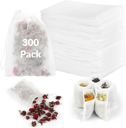300 Pcs Disposable Empty Tea Bags for Loose Leaf Tea