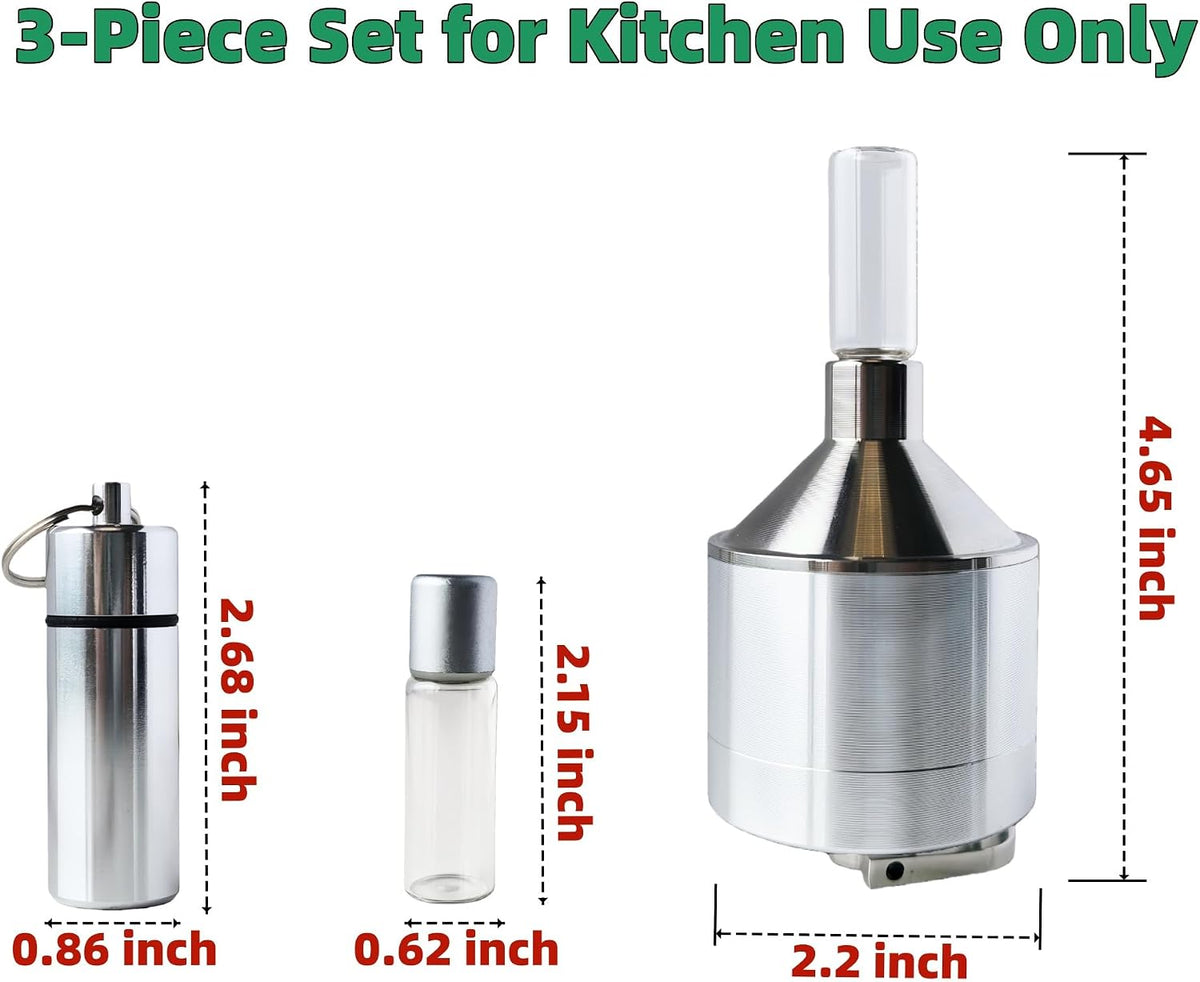Spice Grinder【Silver】For Kitchen Use Only