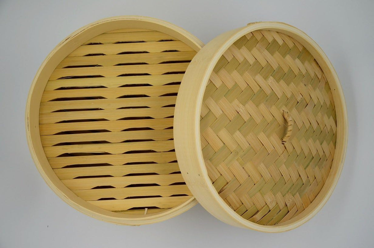 3-Piece Bamboo Steamer Set 10-Inch