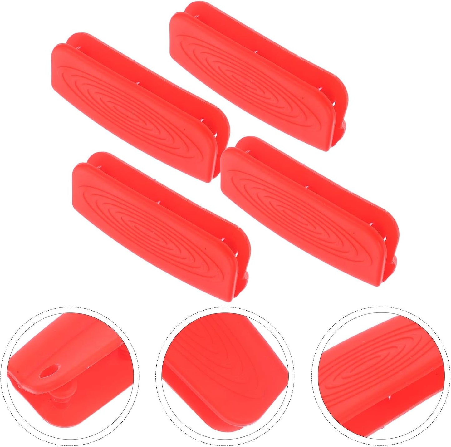 Abaodam Heat-Resistant Silicone Handle Covers Set of 4 Non-Slip Pot and Pan Handle Protectors for Cast Iron Skillet and Frying Pan Use