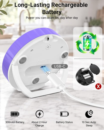 Digital Magnetic Kitchen Timer for Cooking, Rechargeable, Loud Alarm