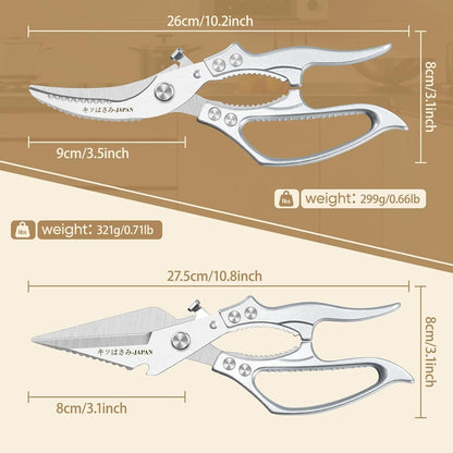 Freelander Kitchen Scissors Set - All Purpose Heavy Duty Poultry Shears