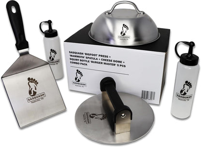 Sasquash Bigfoot Burger Smasher - Huge 8 Inch 3+ Pound Smash Burger Press
