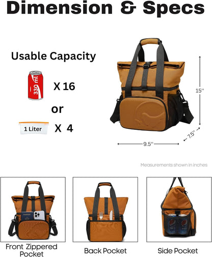 SUNNY BIRD Dual Compartment Lunch Bag Insulated Lunch Box for Women and Men (Purple)