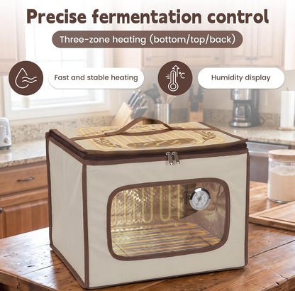 Folding Bread Proofing Box with 68-131℉ Temperature Control and 99H Timer