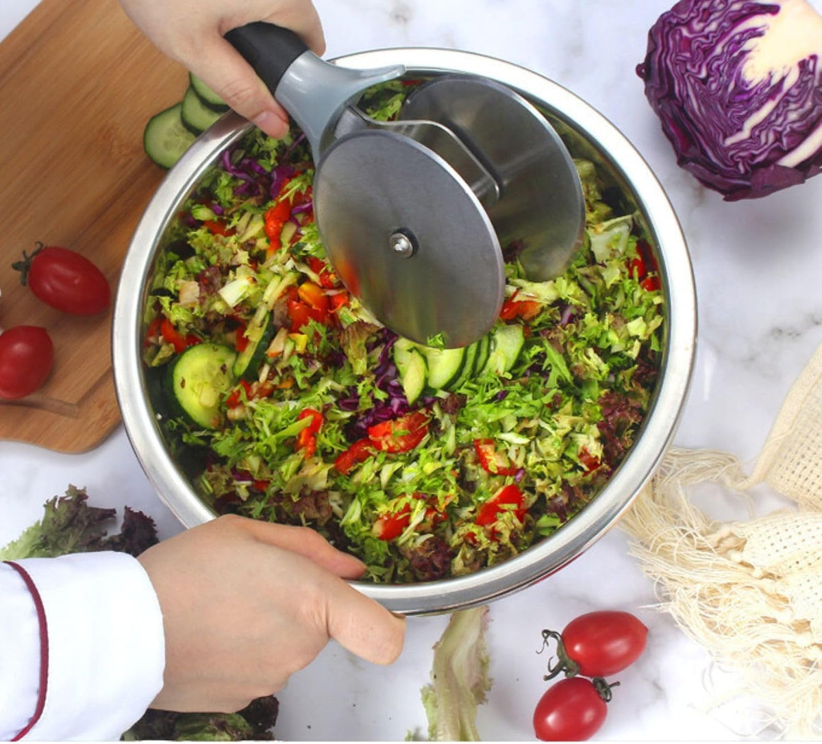 Salad Chopper Blade and Bowl Set