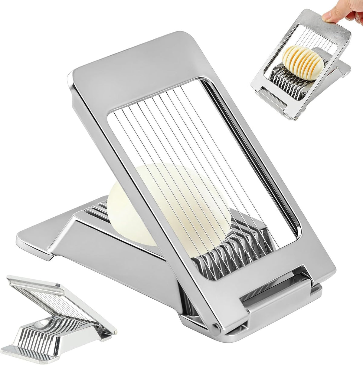 Egg Slicer for Hard Boiled Eggs, Multipurpose Manual Egg Slicer Heavy Duty