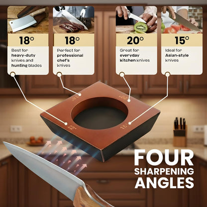 Rolling Knife Sharpener Kit, 4 Angle Magnetic, Diamond and Ceramic Discs