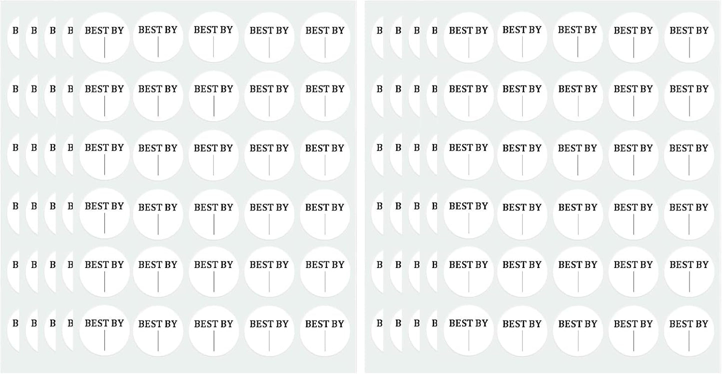 600 Pieces Expiration Date Food Stickers, 1" Circle Dot Small Blank Food Date Labels for Food Containers Storage Freezer Restaurant FoodSaver Food Service Prep Best by Labels