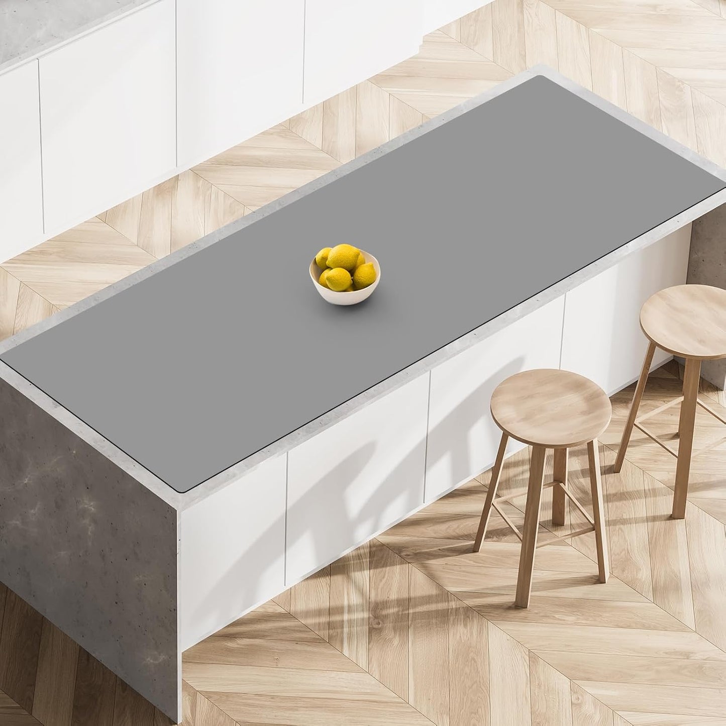 Silicone Mats for Kitchen Counter, 47.3"x23.6"x0.08" Largest Heat Resistant Mat Kitchen Island Waterproof 2MM Thick Countertop Protector Mat Nons-slip Extra Large Counter Mat (Black)