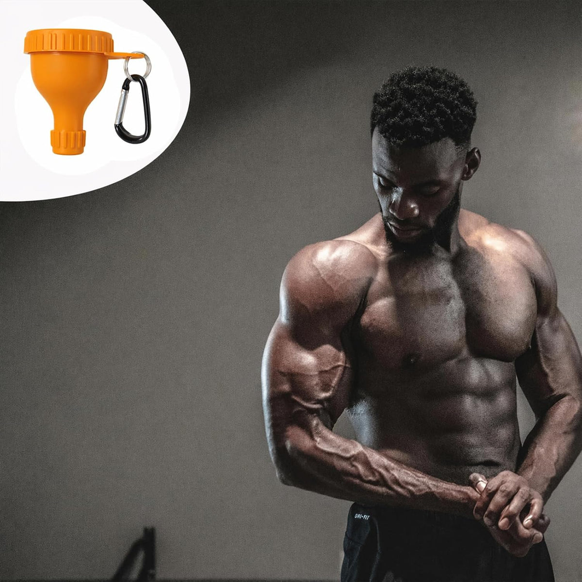 2 Pack Premium Protein Powder Containers - Portable Protein Funnels(50ml)