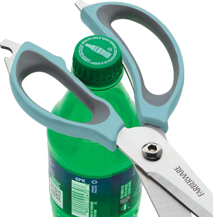 Farberware 4-in-1 Kitchen Scissors, High Carbon Stainless Steel, Black