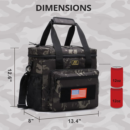 Lunch Box for Men, Tactical Lunch Bag MOLLE Webbing Leakproof Insulated Lunch Cooler Women Adult Meal with Adjustable Shoulder Strap Lunch Pail (Blue)