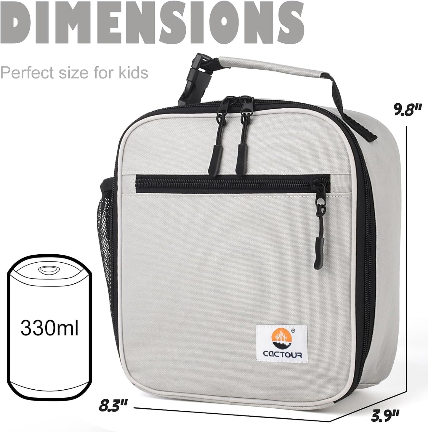 CaCTOUR Lunch Box Kids,Premium Insulated Lunchbox for Girls Boys,Soft Mini Cooler Bag Back to School Thermal Reusable Lunch Bag for Work School Picnic (Blue)