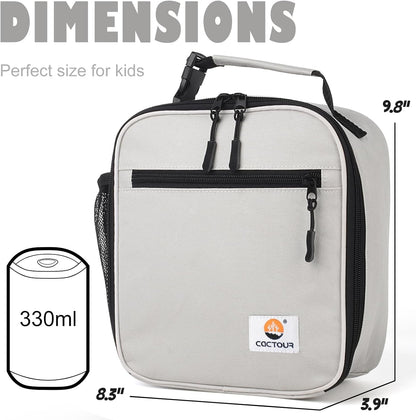CaCTOUR Lunch Box Kids,Premium Insulated Lunchbox for Girls Boys,Soft Mini Cooler Bag Back to School Thermal Reusable Lunch Bag for Work School Picnic (Blue)