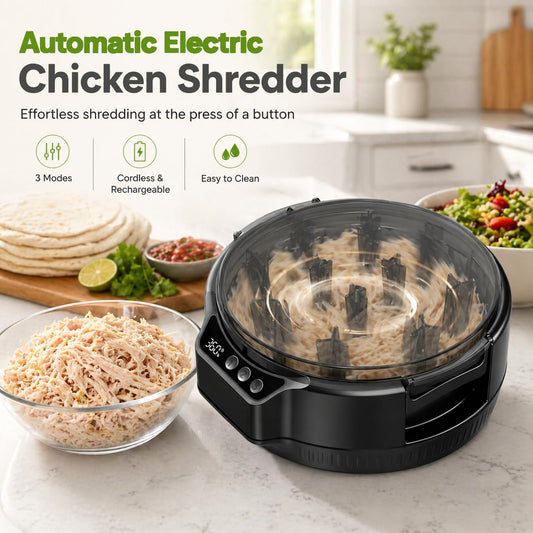 Electric Chicken Shredder, USB Rechargeable Cordless Breast Shredder Meat Grinder Shredder Tool Twist with 3 Timer Modes for Chicken, Beef, Pork, Pet Food, Home Cooking