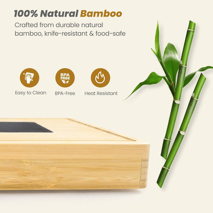 Extra Large 33.7x15.7 inch Charcuterie Boards Gift Set, 100% Bamboo Cheese Board and Knife Set, Cool Meat Cheese Platter Tray, House Warming Gifts New Home, Ideas for Women Mom