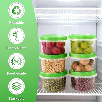 Airtight Food Storage Containers, Leakproof, BPA-Free, Stackable Kitchen & Pantry Organizers for Dry Food, Meal Prep, Snacks, Leftovers, Microwave, Dishwasher and Freezer Safe (10 Pack-16 Oz)
