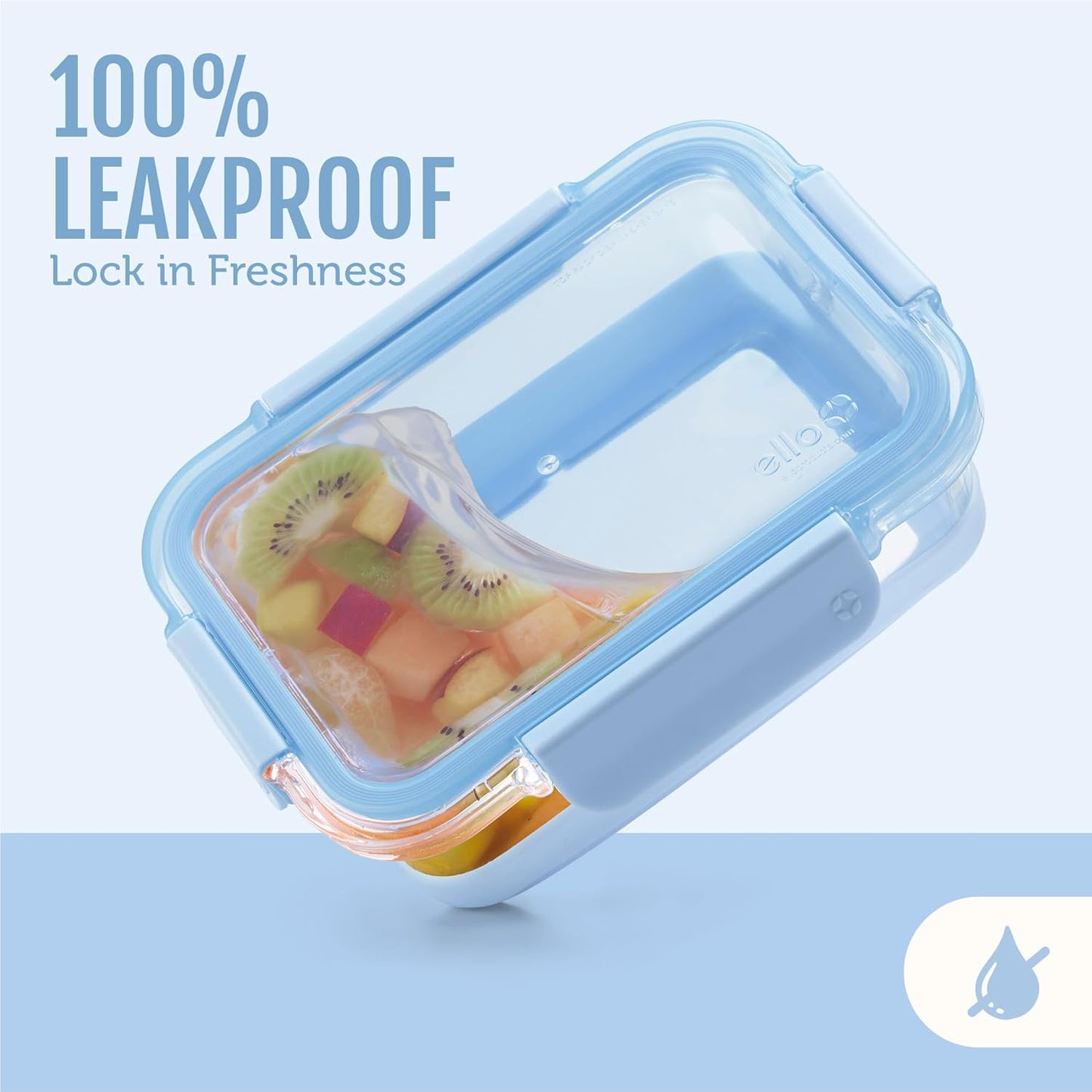 Ello Duraglass 3.4 Cup Meal Prep Sets 10Pc, 5 Pack Set- Glass Food Storage Container with Silicone Sleeve and Airtight BPA-Free Plastic Lids, Dishwasher, Microwave, and Freezer Safe, Olive Tree