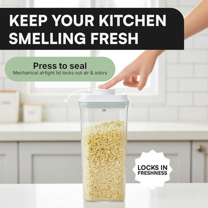 Bop Top Airtight Food Storage Containers with Lid 2 Cups / 16 oz | Kitchen Canister Sets | Air Tight Pantry Container | Pop Top Dry Food Storage Containers for Snacks, Sugar, Flour, Baking, Pasta