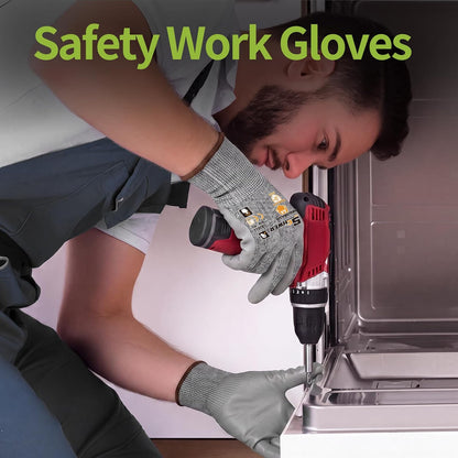 Schwer 12 Pairs A4/A5/A6 Cut Resistant Gloves, Non PFAS CR3088, L