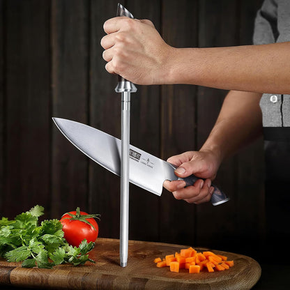 HOSHANHO Honing Rod, 12 Inch Professional Kitchen Knife Sharpener Rod