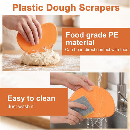 3pcs Bread Scraper for Sourdough,Silicone Bench Scraper Kitchen