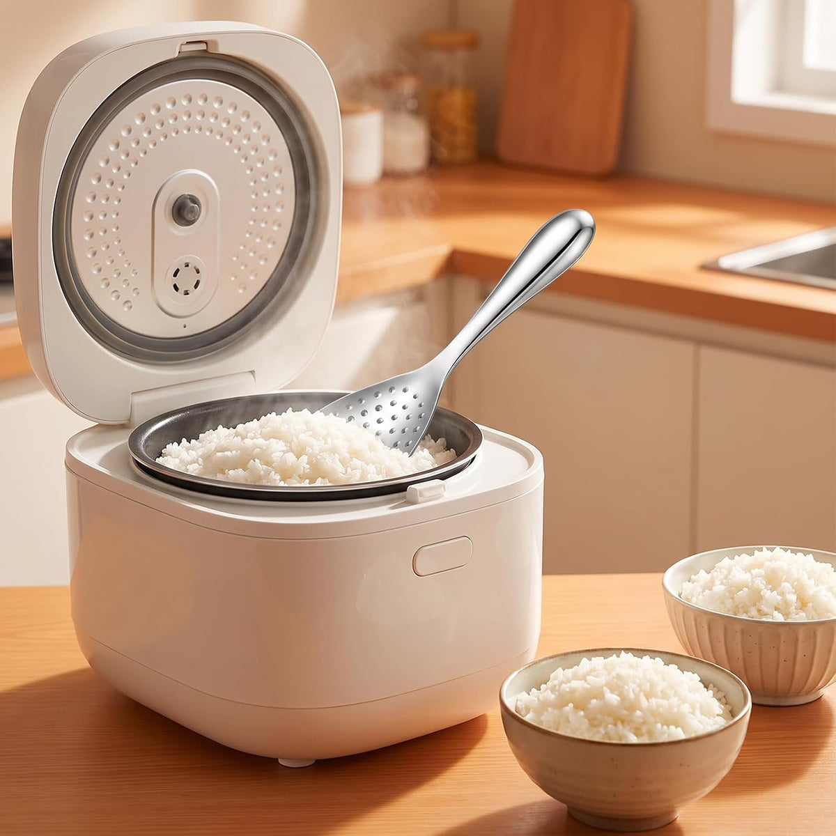 Ymapinc Rice Scooper, 7.87" Stainless Steel Non Stick Rice Paddle
