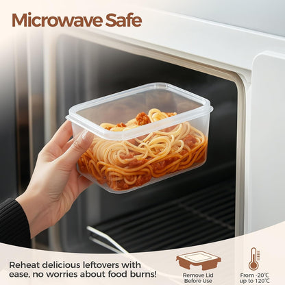 ComSaf Rice Container Set of 2(9.5L/10Qt), Large Airtight Food Storage Containers with Lid and Rice Washer, Plastic Canisters Sets for The Kitchen, Pantry Organizers for Flour, Cereal and Cooking