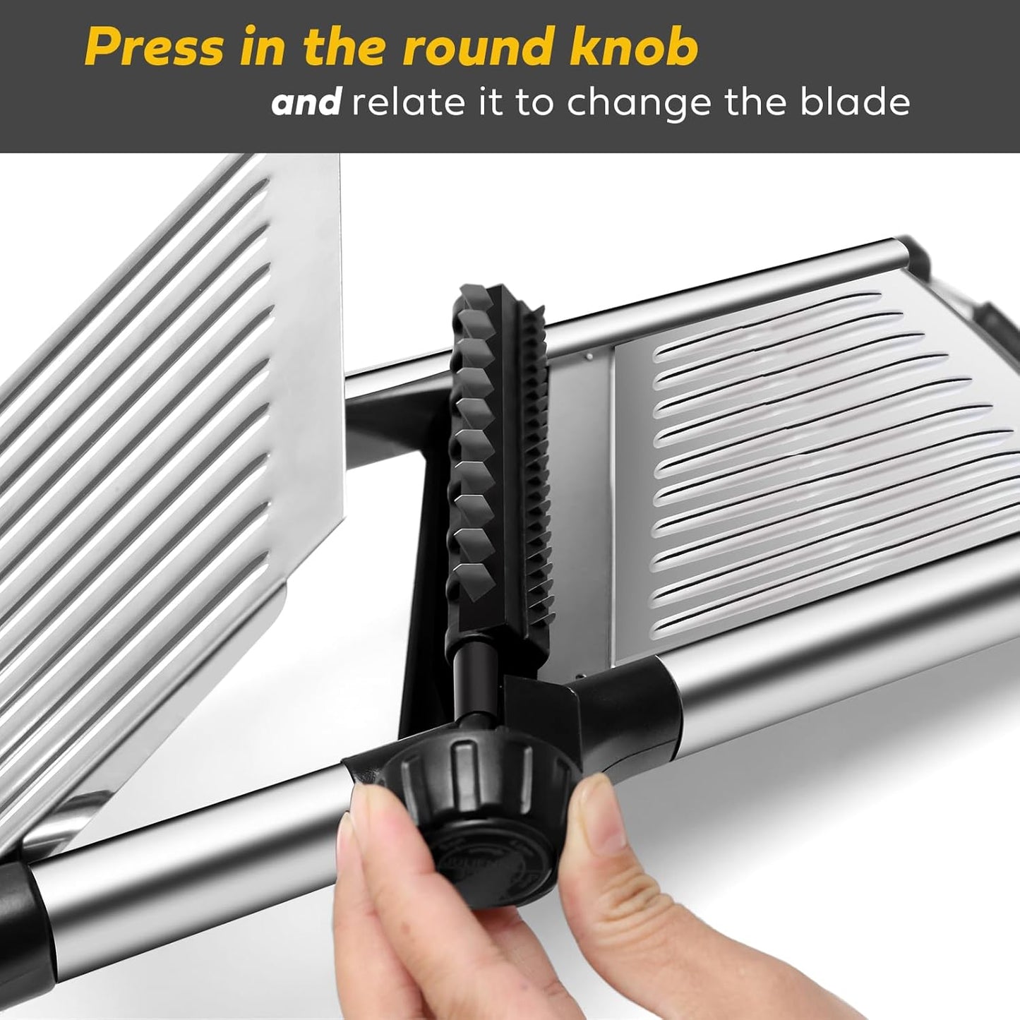 Mandoline Slicer for Kitchen, Stainless Steel adjustable Mandoline slicer, Non-Slip Mandolin with 4 Blades,Vegetable & Fruit Slicer for Potato,Tomato,onion,cucumber,with Cut-Resistant Gloves,Brush