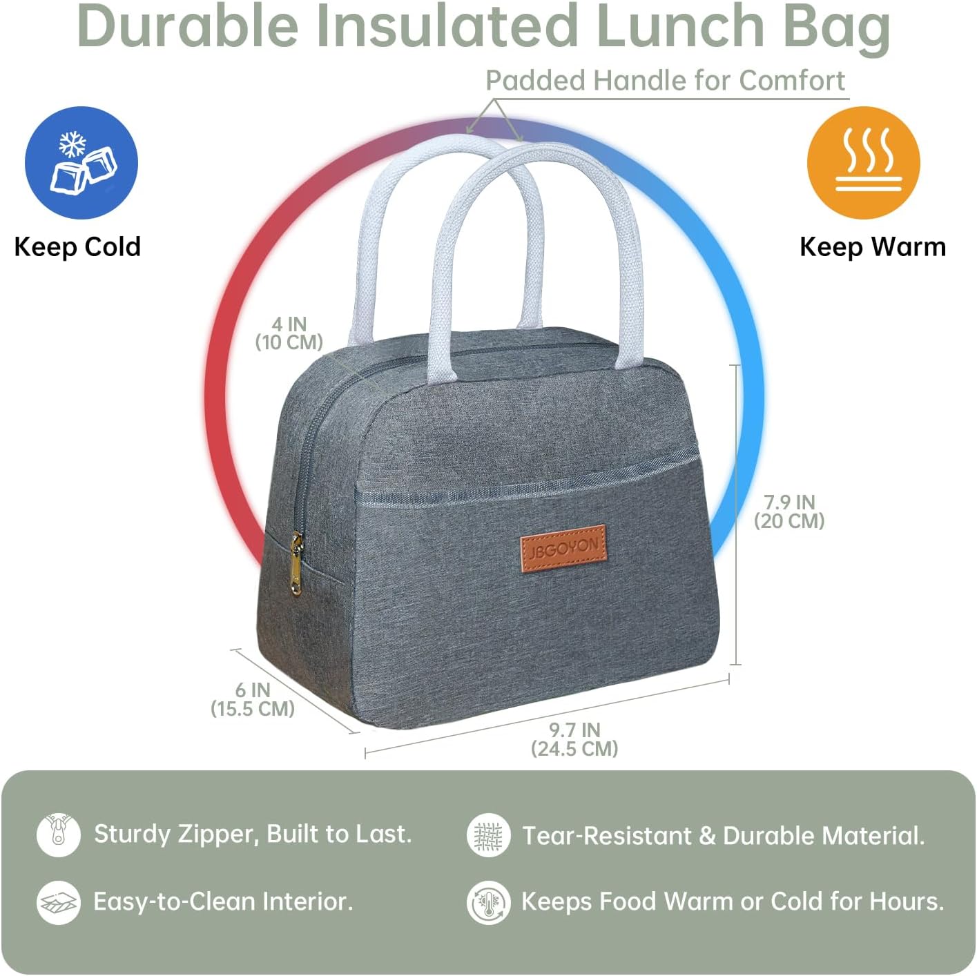 JBGOYON Bento Box and Lunch Bag Set, Leak-Proof Lunch Box for Adults and Kids with Built-in Utensils, Insulated for Work School Travel, Microwave & Dishwasher Safe, All-in-One (Purple)