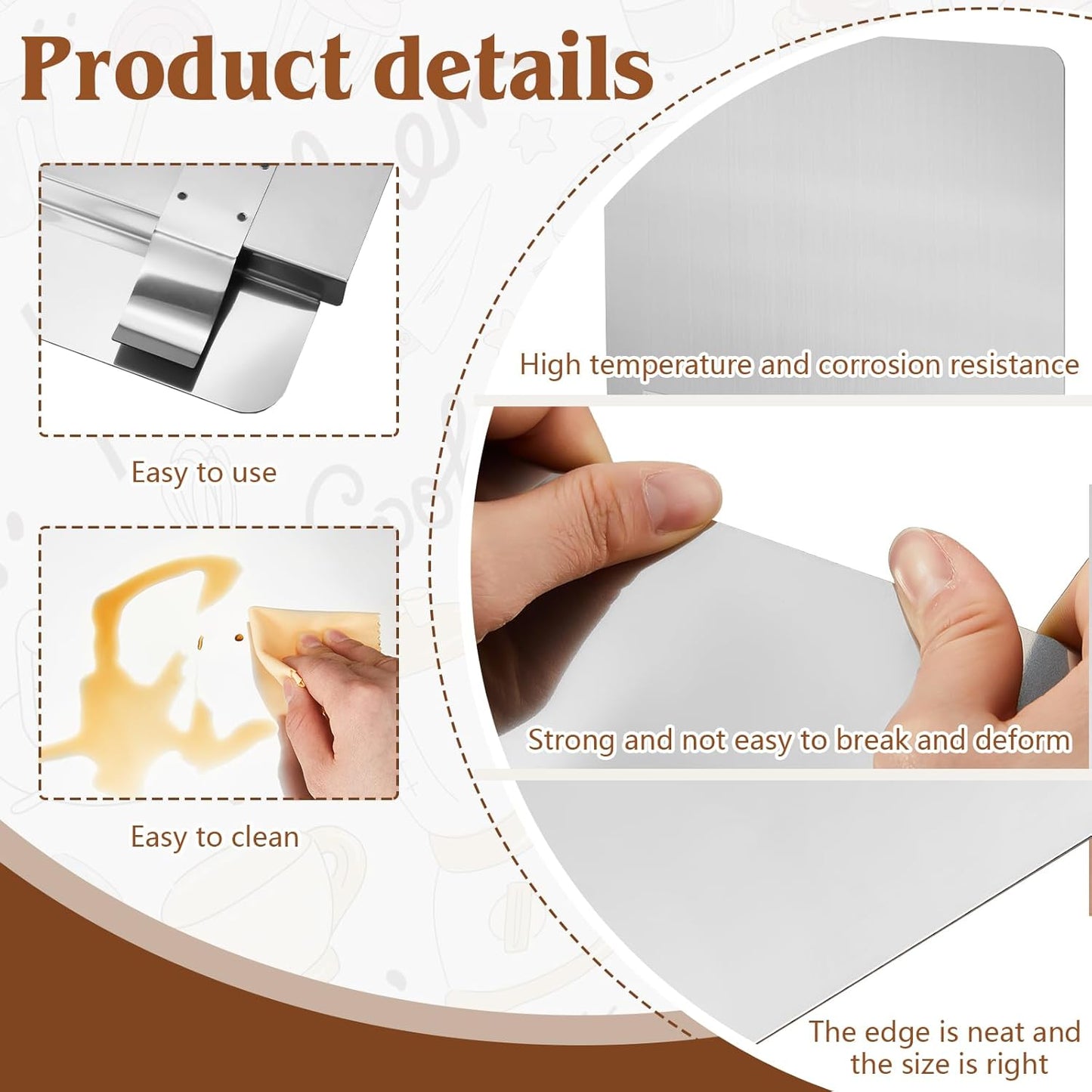 Ferraycle 2 Pack 20-1/2" W x 18" H 304 Stainless Steel Fryer Splash Guard for Stove & Kitchen, Oil Splatter Screen Protection, Heavy Duty Grease Barrier for Frying, Grilling, Easy Clean, Universal Fit