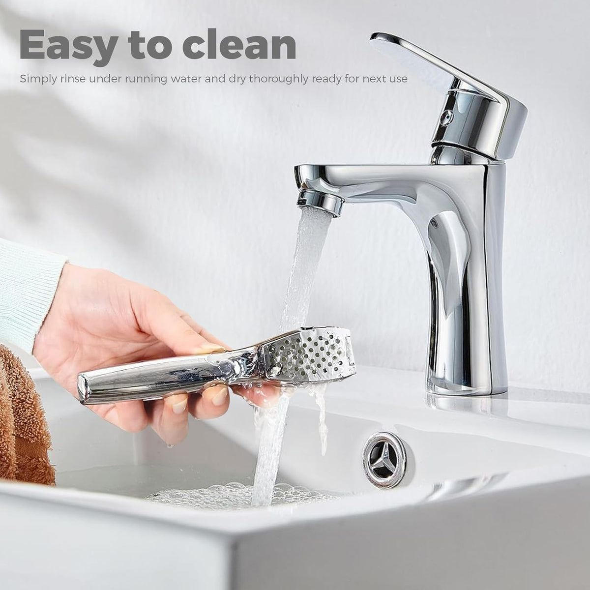 Heavy Duty Garlic Press, Zinc Alloy Garlic Crusher & Mincer, Stainless Steel Dishwasher Safe Easy Squeeze Garlic Twister Mincer with Peeler & Cleaning Brush, Kitchen Gadgets for Garlic, Ginger, Spices