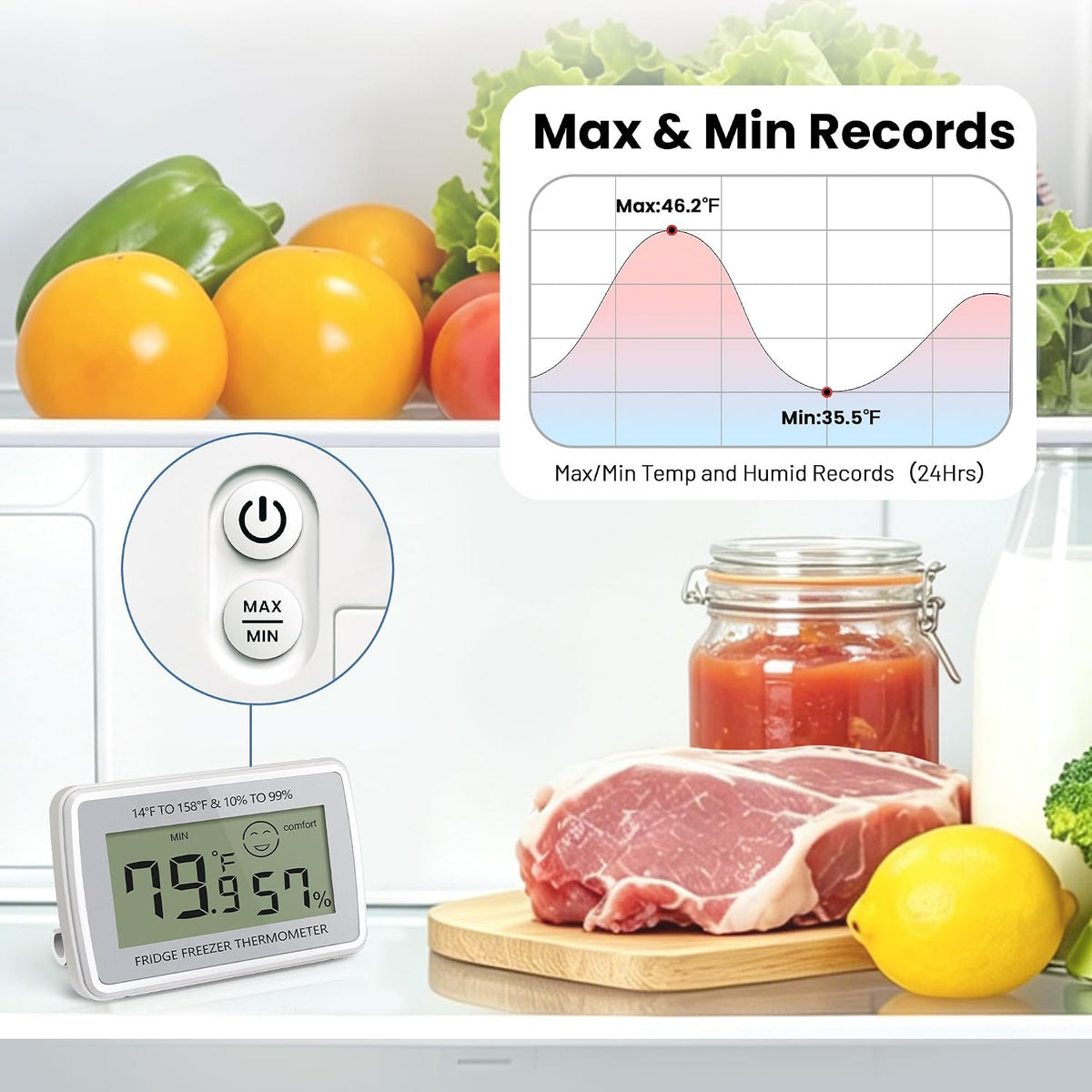 Digital Hygrometer Indoor Thermometer Humidity Monitor
