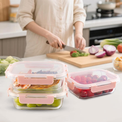 10 Pack 22 oz Glass Meal Prep Containers, Food Storage Containers with Lids, Airtight Leakproof Lunch Containers for Kitchen, Freezer, Microwave, Dishwasher Safe (Grey)