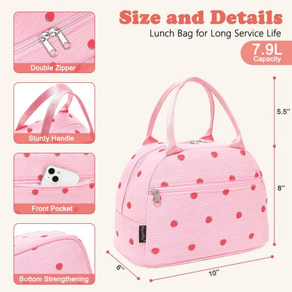 FlowFly Insulated Lunch Cooler Bag - Tote Bag Organizer for Women/Men, Black - Colors A