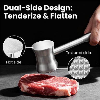 304 Stainless Steel Meat Tenderizer Mallet, Well-balanced Chicken Pounder