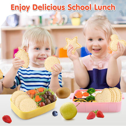 32PCS Sandwich Cutter and Sealer Set Sandwich Cutter for Kids, Vegetable Fruit Cutter Shapes with Food Picks for Kids School Lunch Bento Box Accessories Cookie Cutters