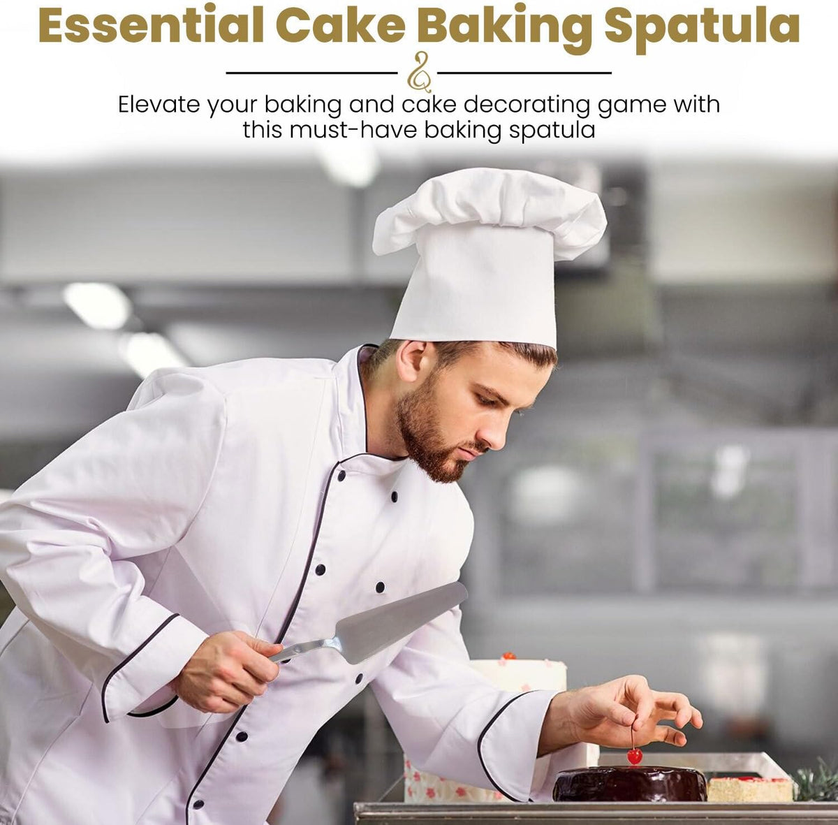 Cake Server & Pie Server Spatula Stainless Steel – Cake Lifter, Cake Slicer & Pie Cutter, Cookie Spatula and Cake Knife for Serving Cake Slices, Desserts & Party Cake Table