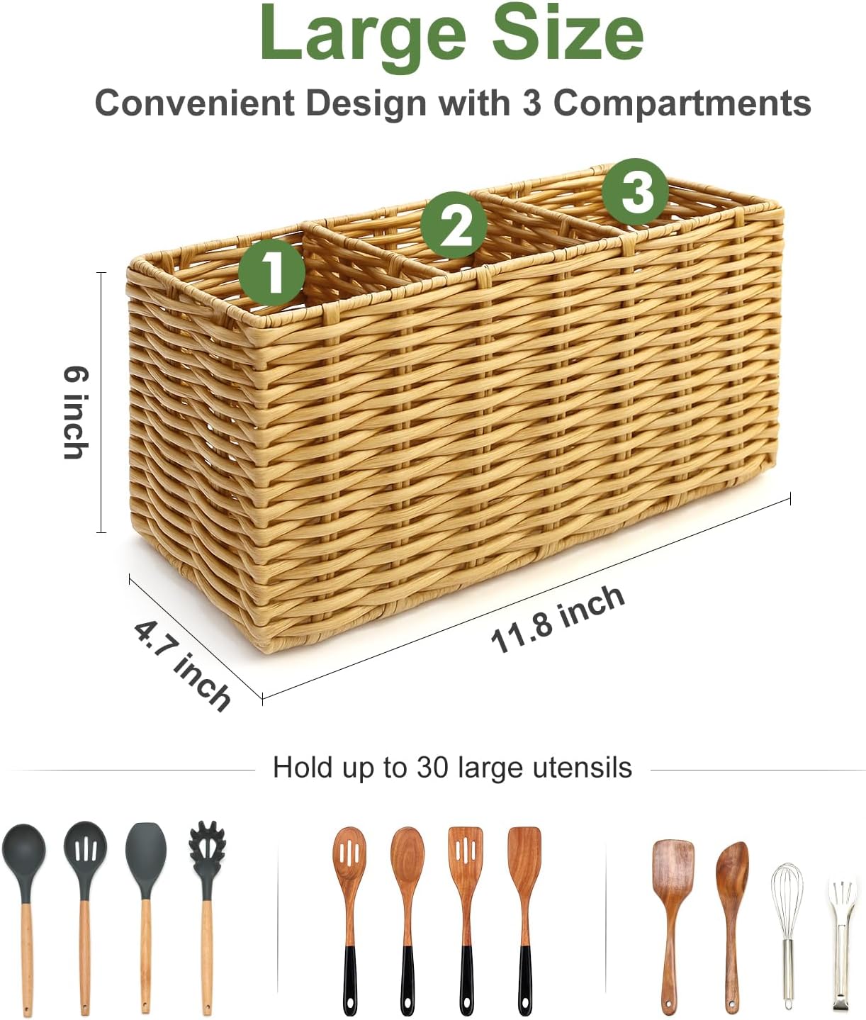 Ayiaren Grey Plastic Cutlery Silverware Holder Small Utensil Organizer Holders for Kitchen Counter Party Flatware Caddy Table Silverware Organizer Basket Spoon Knife Fork Holder Picnic Utensil Caddy