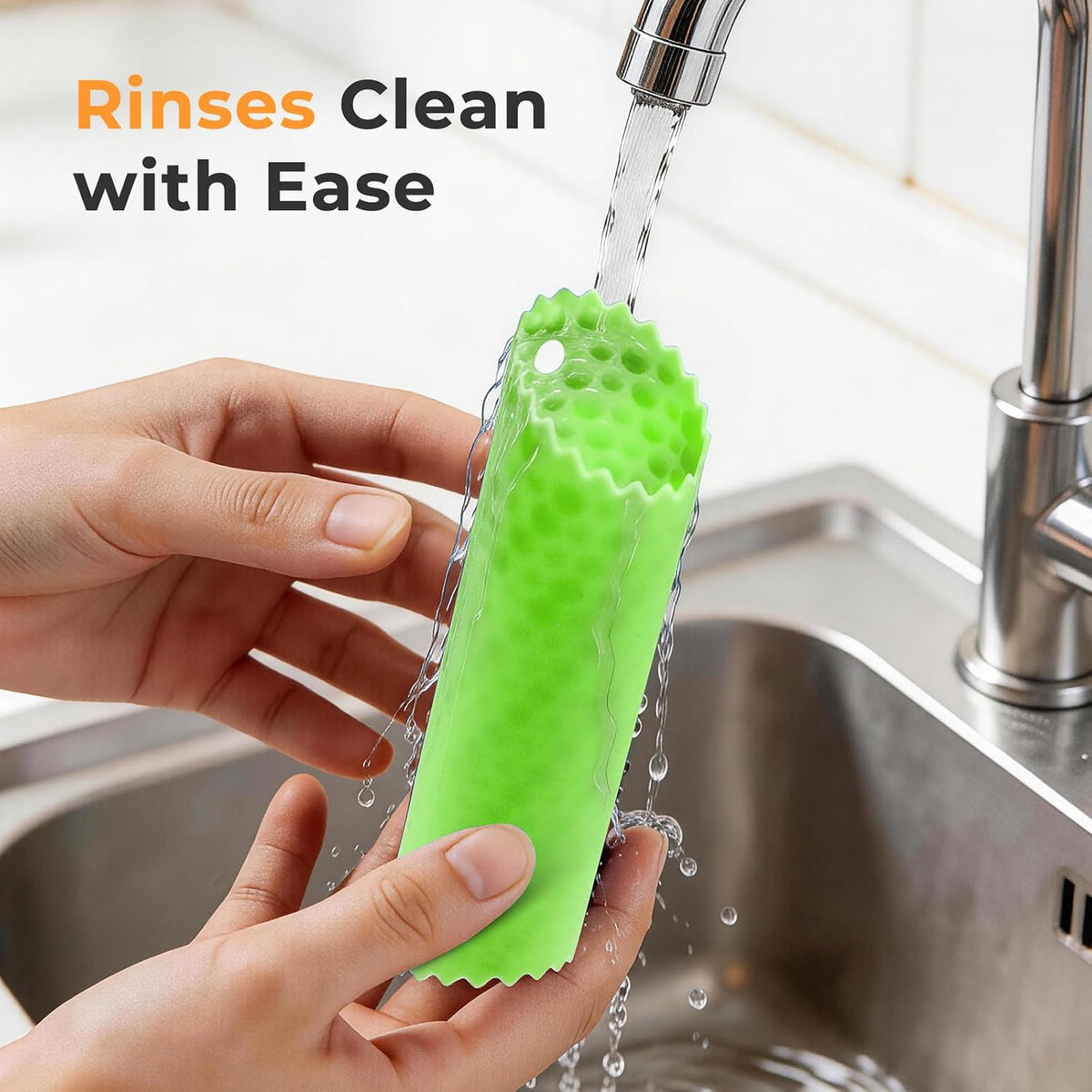 Silicone Garlic Peeler Tube Roller (Black,Green)
